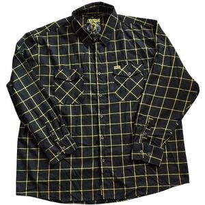 DIXXON Flannel Co. 4XL Chessboxin Limited Edition Black Yellow Heavy Duty Shirt